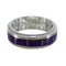Southwest Sterling Silver Magenta Turquoise Inlay Ring Size 6-1/2 VX58952